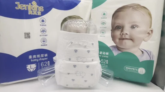 Fralda de bebê em estoque superabsorção de boa qualidade procurando distribuidor todos os tamanhos 6 bolsas em 1 caixa, venda a granel, preço de atacado, alta qualidade USD 6 por bolsa