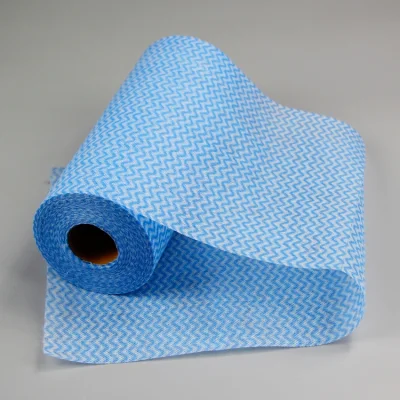 Tecido não tecido spunlace para lenços umedecidos tecido não tecido com relevo