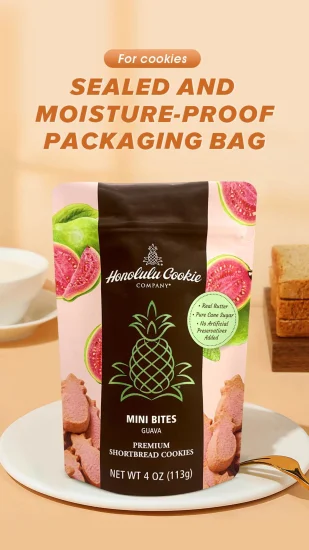 Embalagem de plástico Mylar personalizada reciclável folha de alumínio com zíper bolsa de embalagem de alimentos para café chá nozes biscoitos