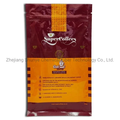 Saco de embalagem de café/café em grãos de fundo plano com impressão personalizada Saco de café de plástico