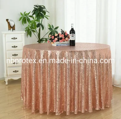 Nova toalha de mesa bordada com lantejoulas para banquete de casamento